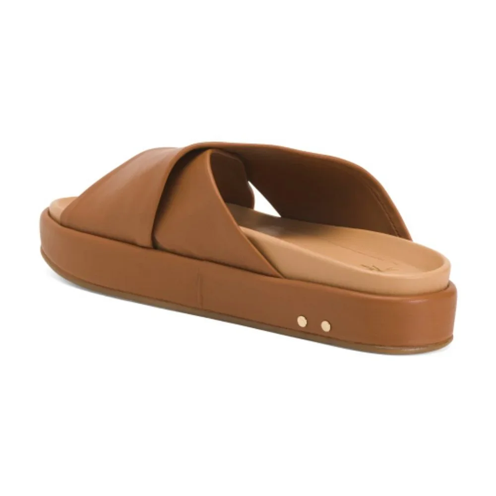 BEEK Leather Kite Handmade Platform Criss Cross Sandals - Picture 2 of 2